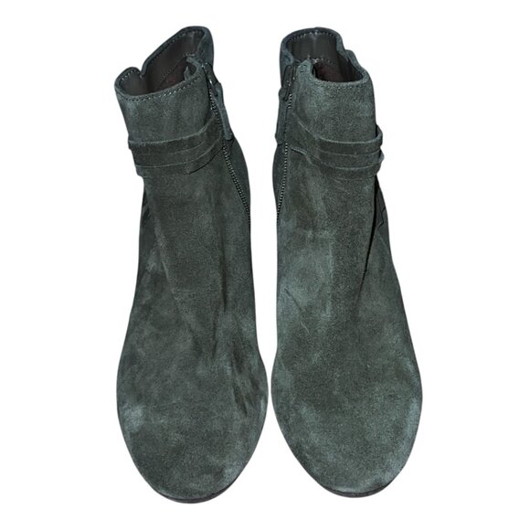 Violet & Red Jenna Ankle Boots With Leather Upper & Stacked Heel Size 6  Green - Picture 7 of 16